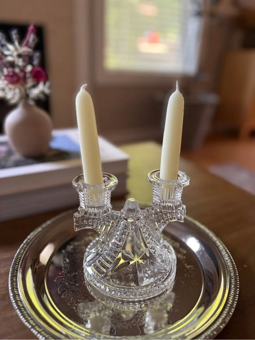 VINTAGE 1930s-1940s Federal Glass candleholder